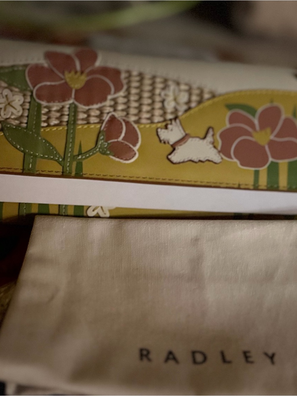 RADLEY LONDON Cream and Yellow Floral Wallet “ Spring Blooms”